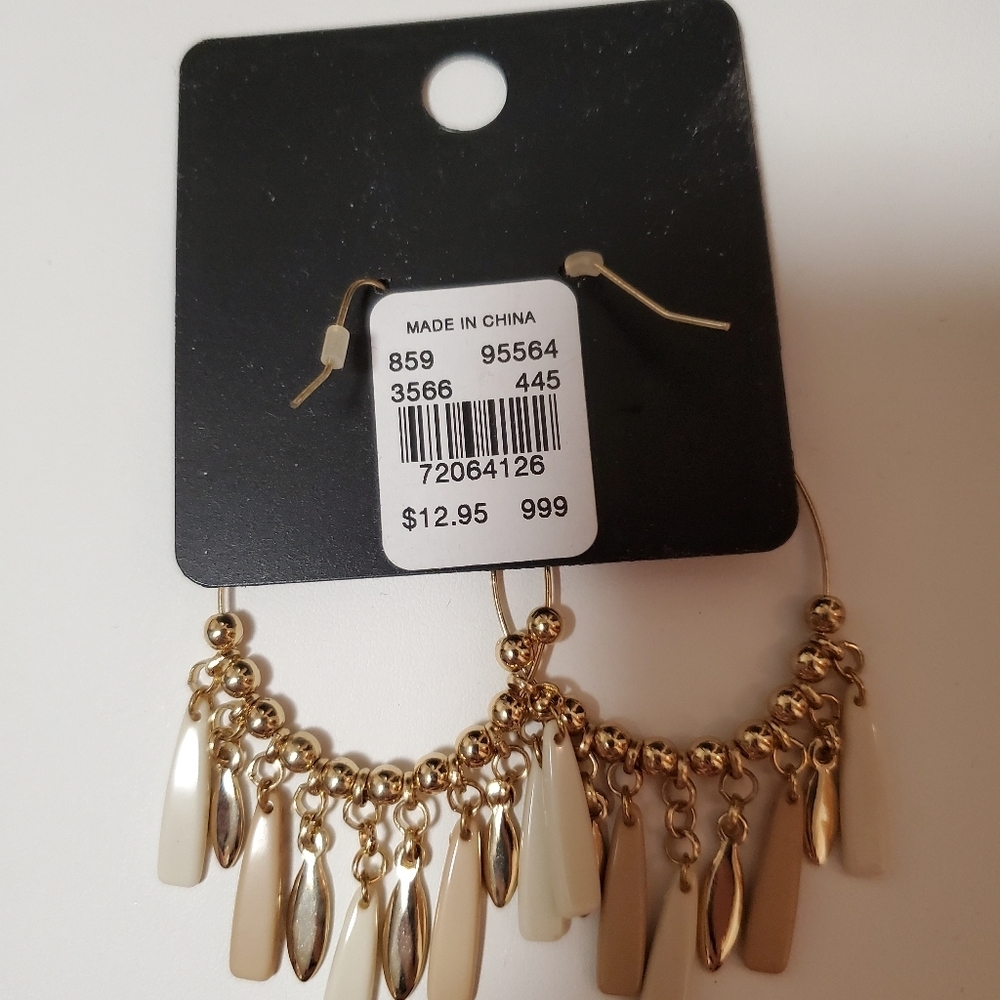 New York & Company Hoop Drop Earrings NWT - Picture 5 of 6